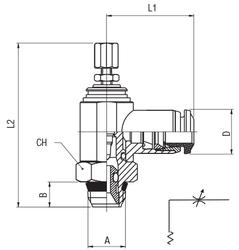 METRIC TUBE NEEDLE VALVE - SWIFTFIT - MANUAL REGULATION