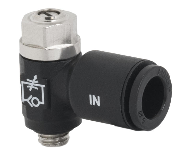 SWIVEL FLOW REGULATOR FOR VALVE SCREWDRIVER REGULATION