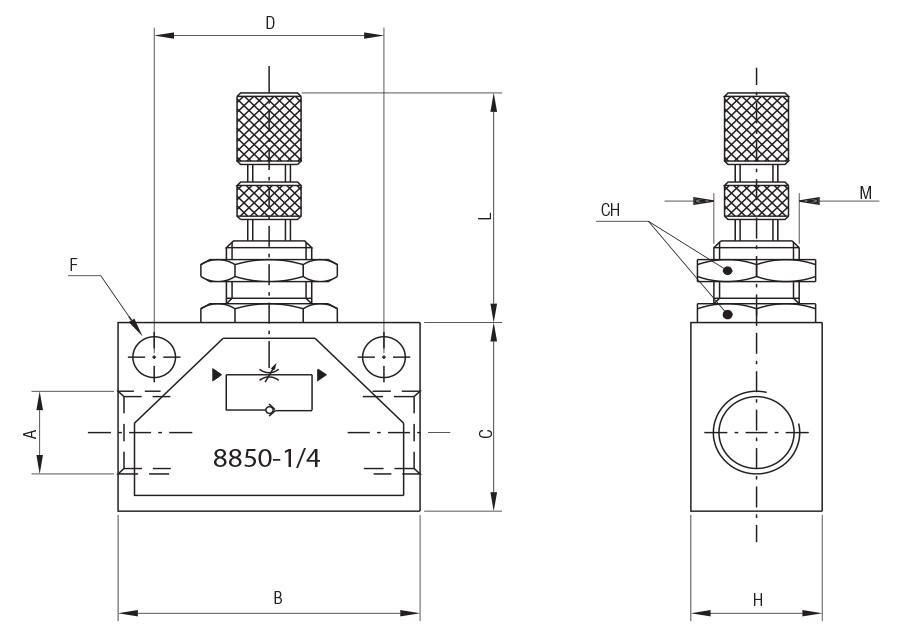 REGOLATORE DI FLUSSO UNIDIREZIONALE