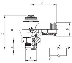 SWIVEL FLOW REGULATOR FOR CYLINDER “UNIVERSAL SHORT”