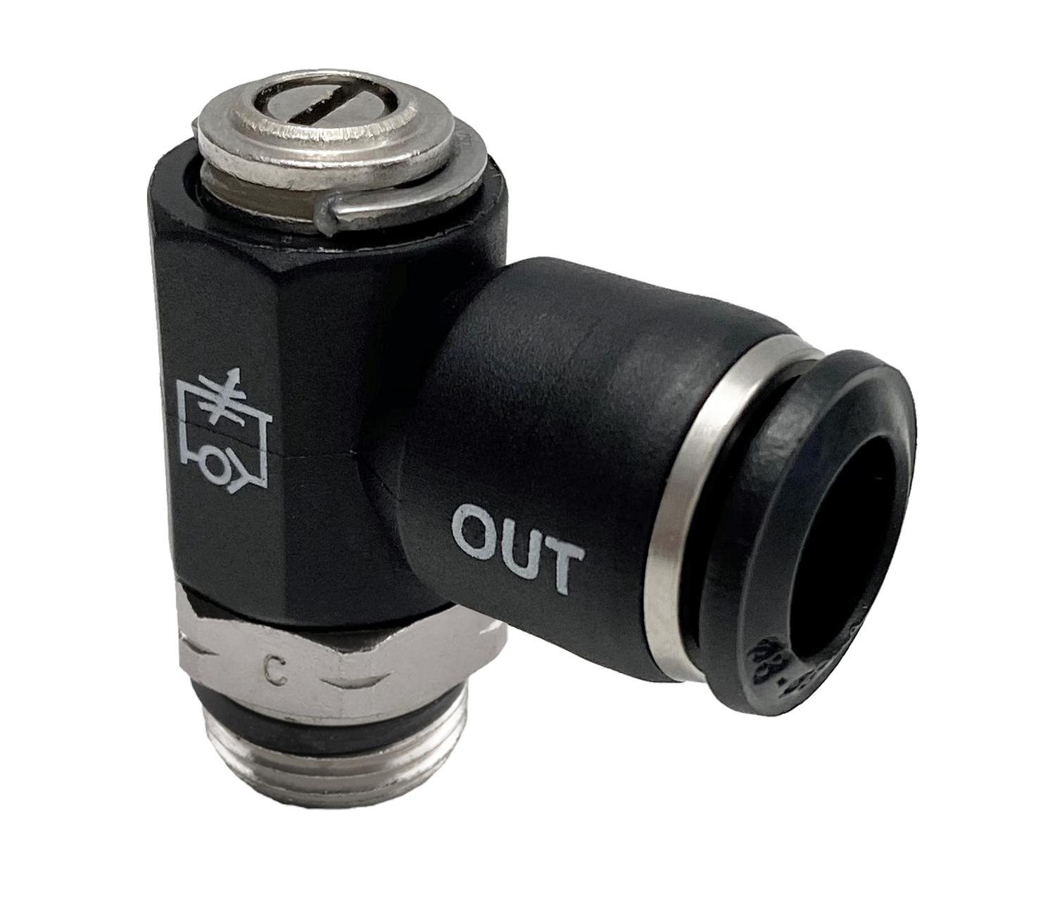 REGULADOR UNIDIRECCIONAL ORIENTABLE PARA CILINDRO “UNIVERSAL SHORT”, REGULACIÓN A DESTORNILLADOR
