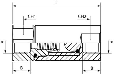 CW510L - FEMALE-FEMALE NON RETURN VALVE