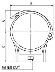 COLLAR EN TECNOPOLIMERO CON TUERCA M6
