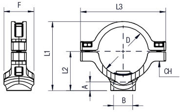 FEMALE SADDLE CLAMP CONNECTOR - NPTF