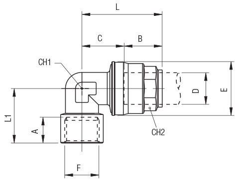 ELBOW CONNECTOR FEMALE-TUBE