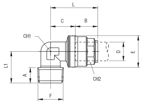 ELBOW CONNECTOR MALE-TUBE