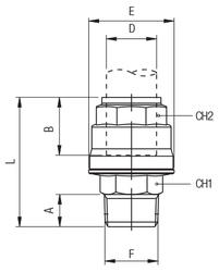 STRAIGHT MALE ADAPTOR - NPTF