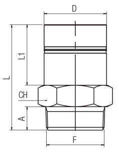 MALE STEM ADAPTER - NPTF