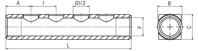 4 WAYS NICKEL PLATED BRASS DISTRIBUTION MANIFOLD