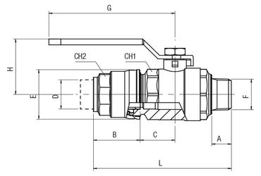 MALE-TUBE BALL VALVE NPTF 90721