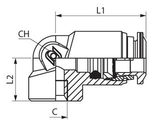 FITTING END OF LINE FOR NOZZLE ADAPTER - UNC - LOW PRESSURE