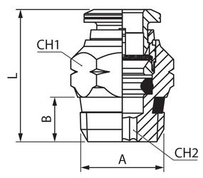 STRAIGHT MALE ADAPTOR - SWIFTFIT - LOW PRESSURE