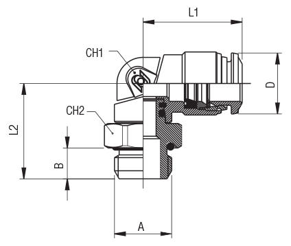 ORIENTING ELBOW MALE ADAPTOR (PARALLEL)