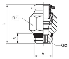 STRAIGHT MALE ADAPTOR “UNIVERSAL SHORT”