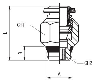 RACCORDO DIRITTO MASCHIO "UNIVERSAL SHORT"