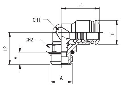 ORIENTING ELBOW MALE ADAPTOR (PARALLEL)