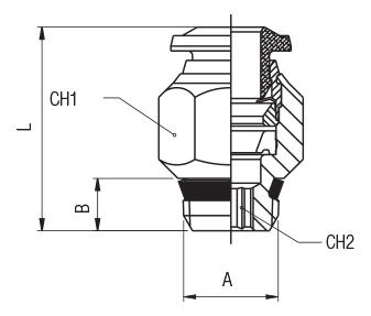STRAIGHT MALE ADAPTOR “UNIVERSAL SHORT”