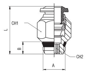 STRAIGHT MALE ADAPTOR “UNIVERSAL SHORT”