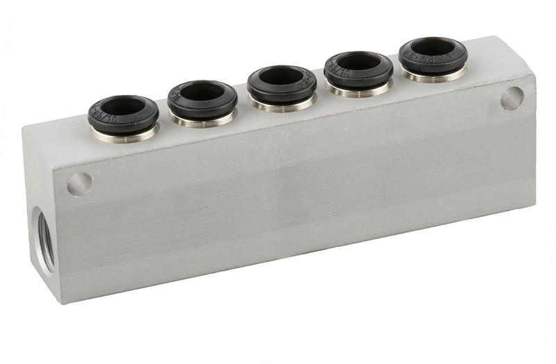 REGLETA EN ALUMINIO A 5 VÍAS