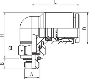 ORIENTING ELBOW MALE ADAPTOR (PARALLEL)