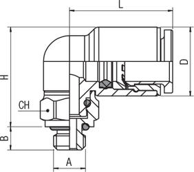 ORIENTING ELBOW MALE ADAPTOR (PARALLEL)