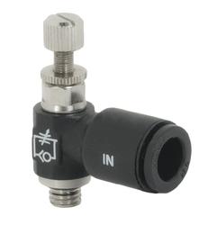 REGULADOR UNIDIRECCIONAL ORIENTABLE PARA VÁLVULA, REGULACIÓN MANUAL - "CILINDRICA"