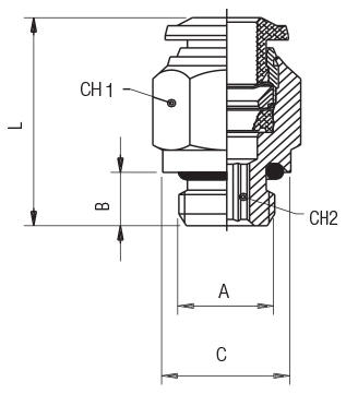 STRAIGHT MALE ADAPTOR (PARALLEL)