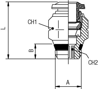 STRAIGHT MALE ADAPTOR “UNIVERSAL SHORT”