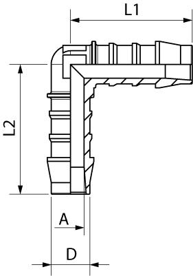 WINKEL SCHLAUCHVERBINDER