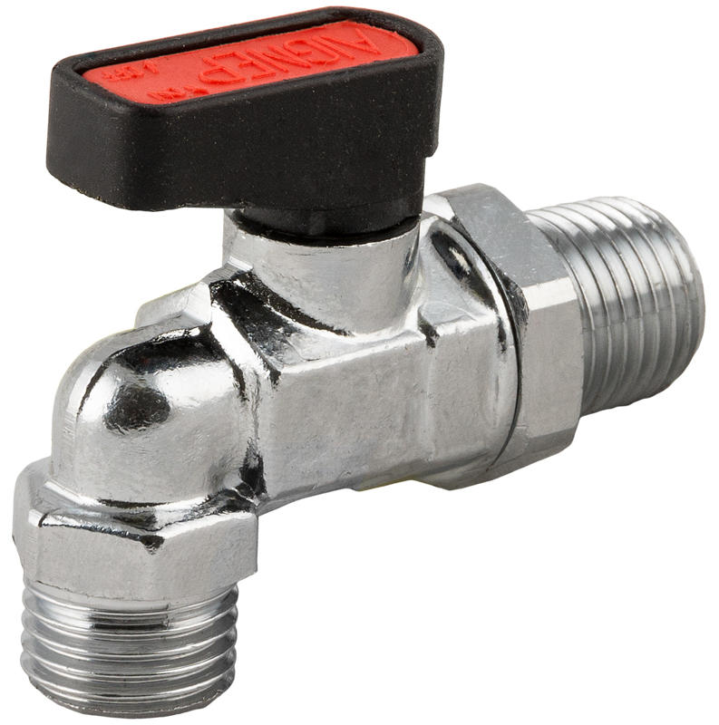 VANNE À BILLE EN EQUERRE, FILETAGE MÂLE R ISO 7 - FILETAGE MÂLE GA ISO 228