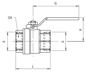 VALVOLA A SFERA, FEMMINA G ISO 228 - FEMMINA G ISO 228