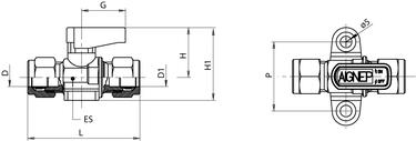 FOOT MOUNTED TUBE-TUBE VALVE