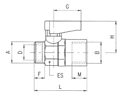 PARALLEL MALE GA ISO 228 - FEMALE RP ISO 7 VALVE