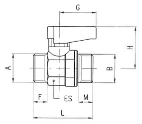VALVOLA MASCHIO CILINDRICO GA ISO 228 - MASCHIO CILINDRICO GA ISO 228