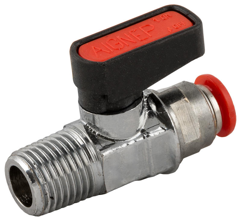 VALVOLA MASCHIO CONICO R ISO 7 - ATTACCO TUBO AUTOMATICO