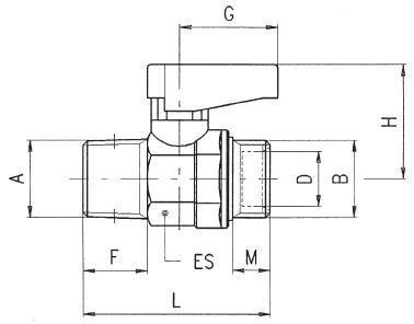 KUGELHAHN AUSSENGEW. KONISCH R ISO 7 - AUSSENGEW. ZYLINDRISCH GA ISO 228
