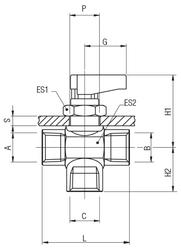 3 WAYS VALVE “T” FEMALE G ISO 228