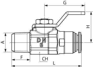 VALVOLA MASCHIO CONICO R ISO 7 - ATTACCO TUBO AUTOMATICO