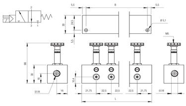 MAGNETVENTILE 3/2 NC MIT HANDHILFSBETÄTIGUNG