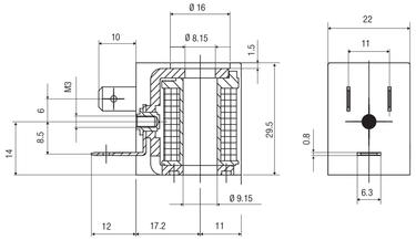 BOBINA 22 MM UL1446 CAN/CSA C22.2