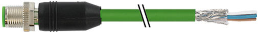 CAVO DI COMUNICAZIONE ETHERNET/IP, PROFINET, ETHERCAT E POWERLINK CONNETTORE DIRITTO MASCHIO M12X1