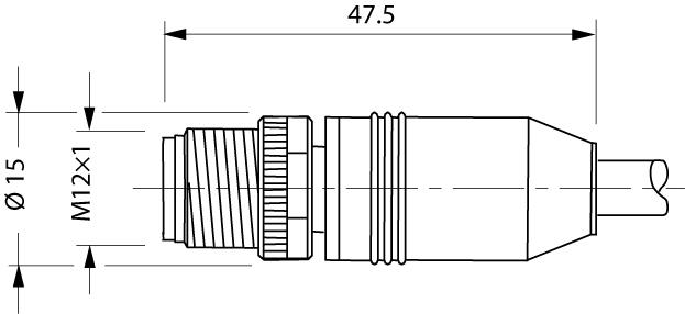 CAVO DI COMUNICAZIONE ETHERNET/IP, PROFINET, ETHERCAT E POWERLINK CONNETTORE DIRITTO MASCHIO M12X1